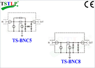BNCのコネクターが付いている同軸伝動装置電光サージ・プロテクター